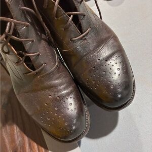 Classic Men's Brown Leather Brogue Oxford Shoes
